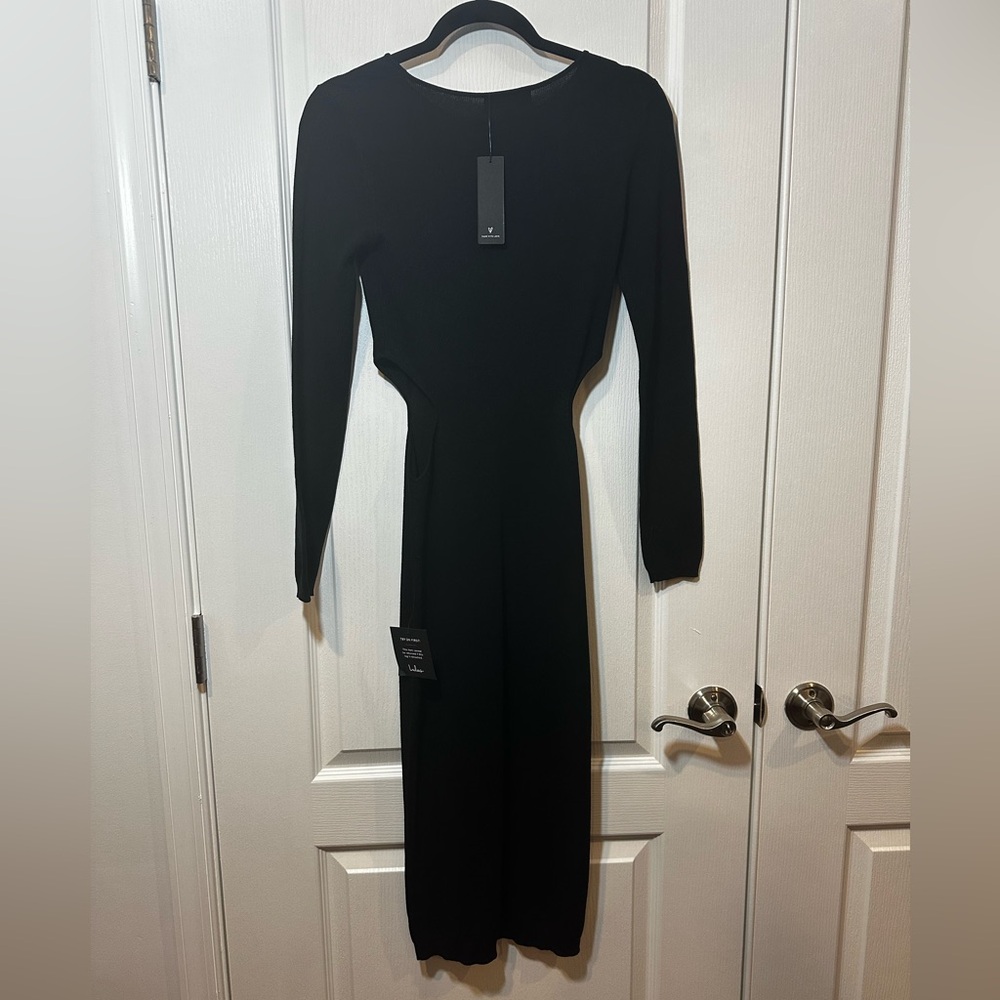 Lulu's Black Long Sleeve Sheath Dress with Cutout Details - Picture 11 of 16